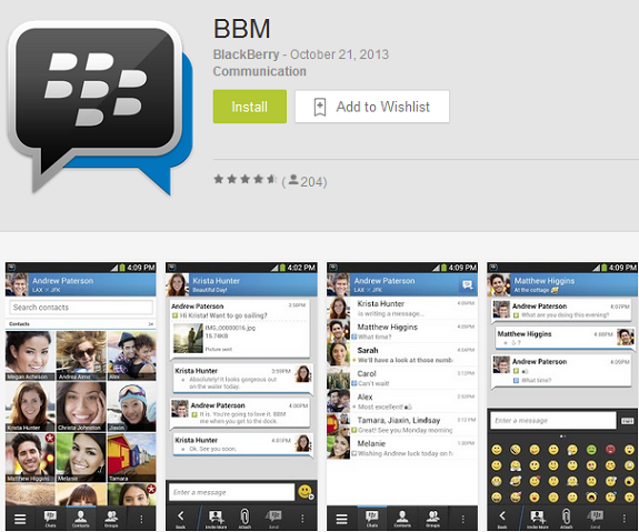 bbm for android wear